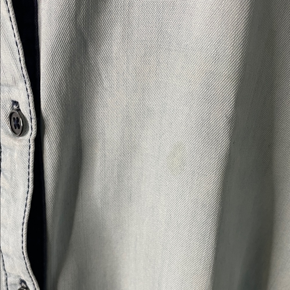 Serra Light Blue Casual Button-Down Dress - Picture 6 of 9